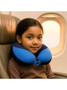 🆕Kids Travel Neck Pillows 2 Pack – Soft  Airplane Headrest U-Shape Support